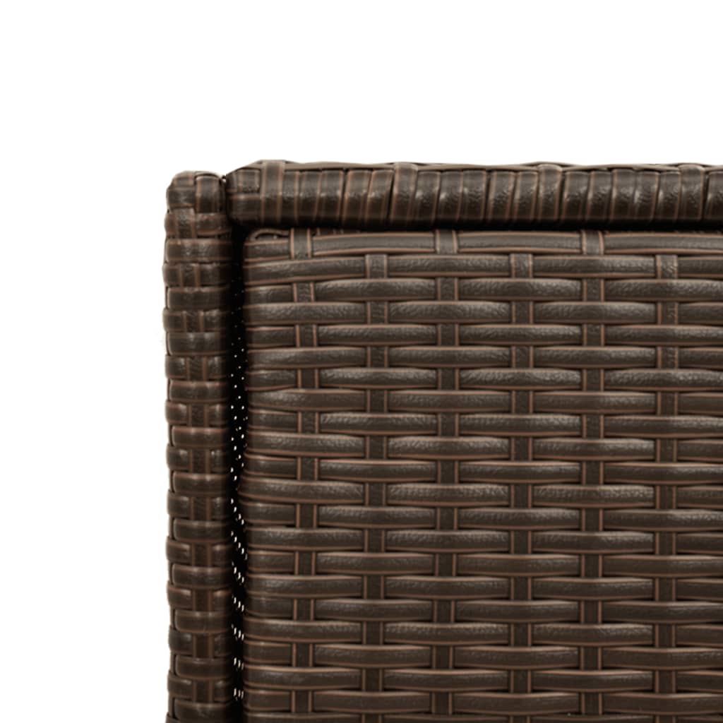 Armadietto Portaoggetti Giardino Marrone 55x55x111cm Polyrattan - homemem39