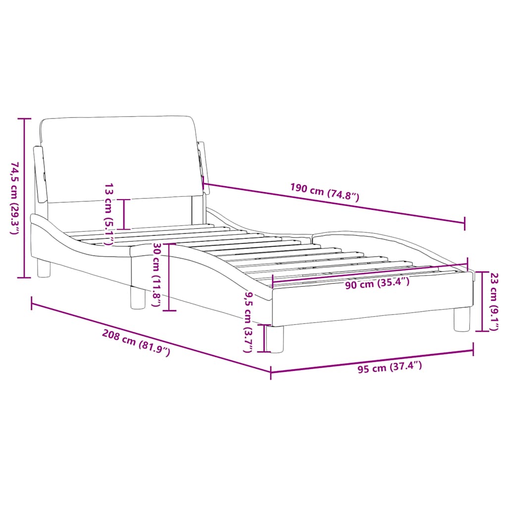 Giroletto con Testiera Dover Crema 90x190 cm Tessuto | homemem39