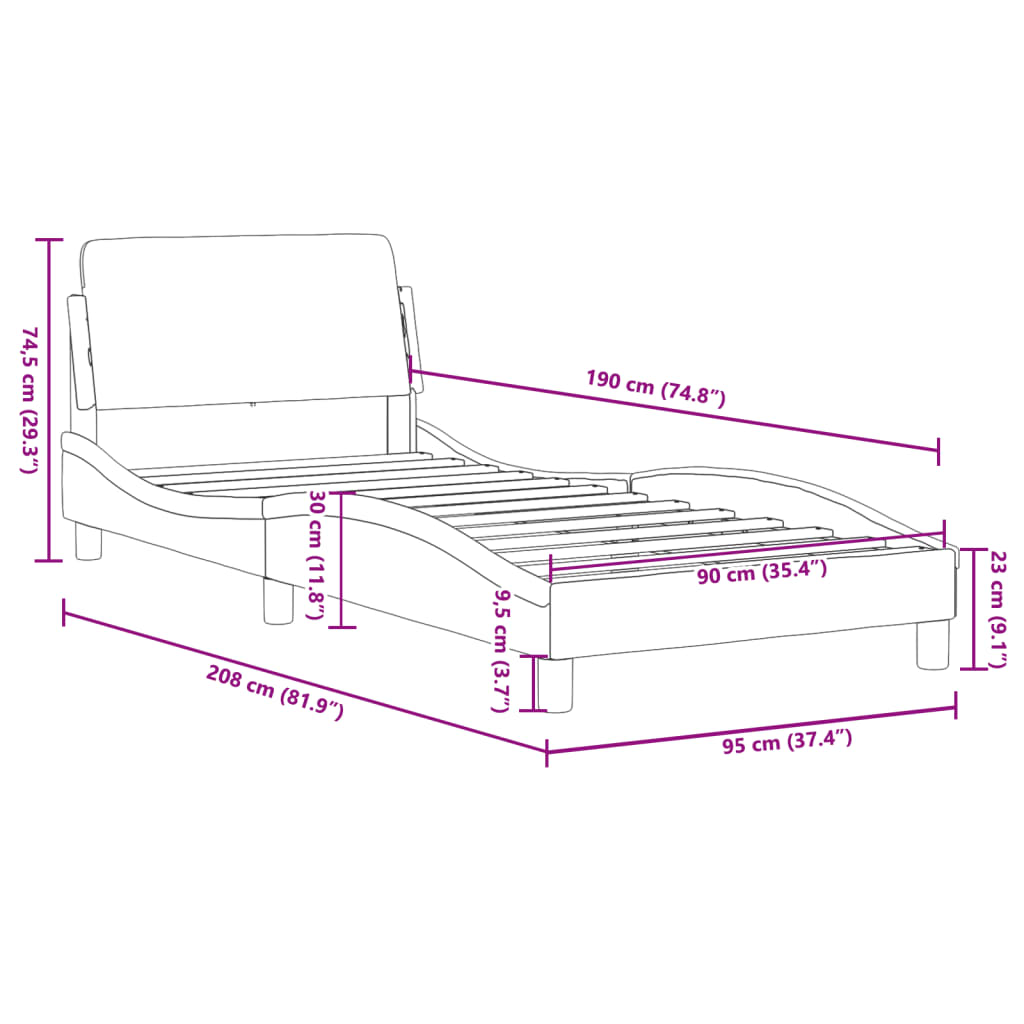 Giroletto Dover Grigio Chiaro 90x190 cm Velluto | homemem39
