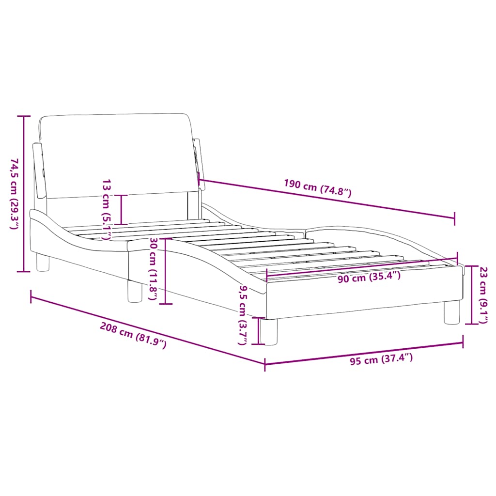 Giroletto Dover Crema 90x190 cm in Similpelle | homemem39