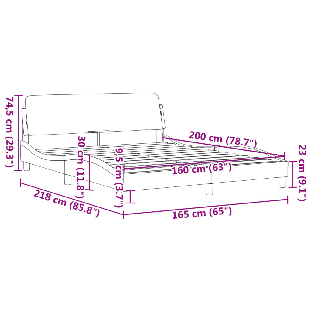 Giroletto Dover Grigio Scuro 160x200 cm Velluto | homemem39