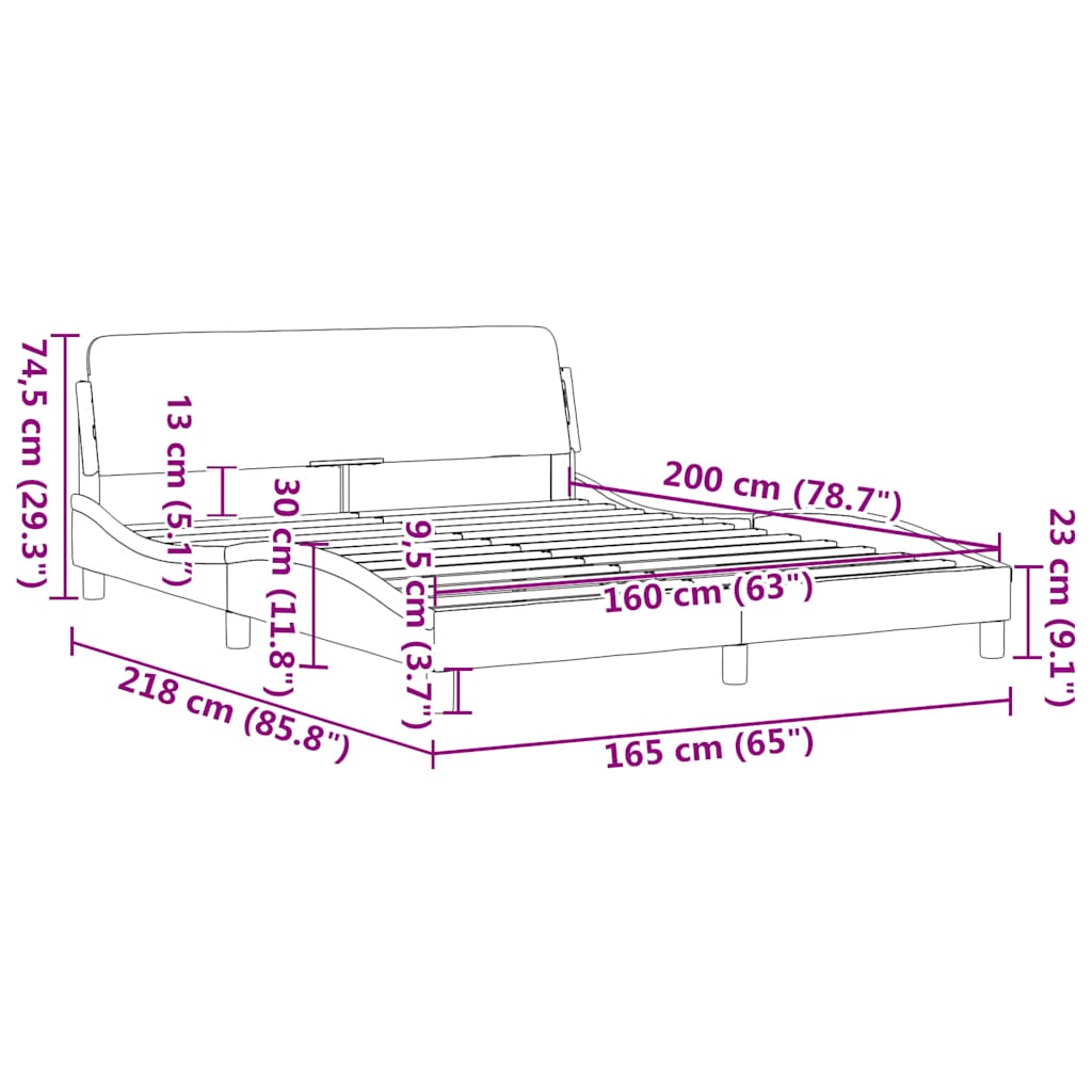 Giroletto Dover Marrone 160x200 cm in Similpelle | homemem39