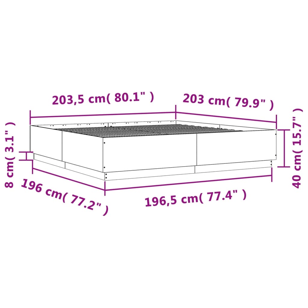 Giroletto Grigio Sonoma 200x200 cm in Legno Multistrato | homemem39