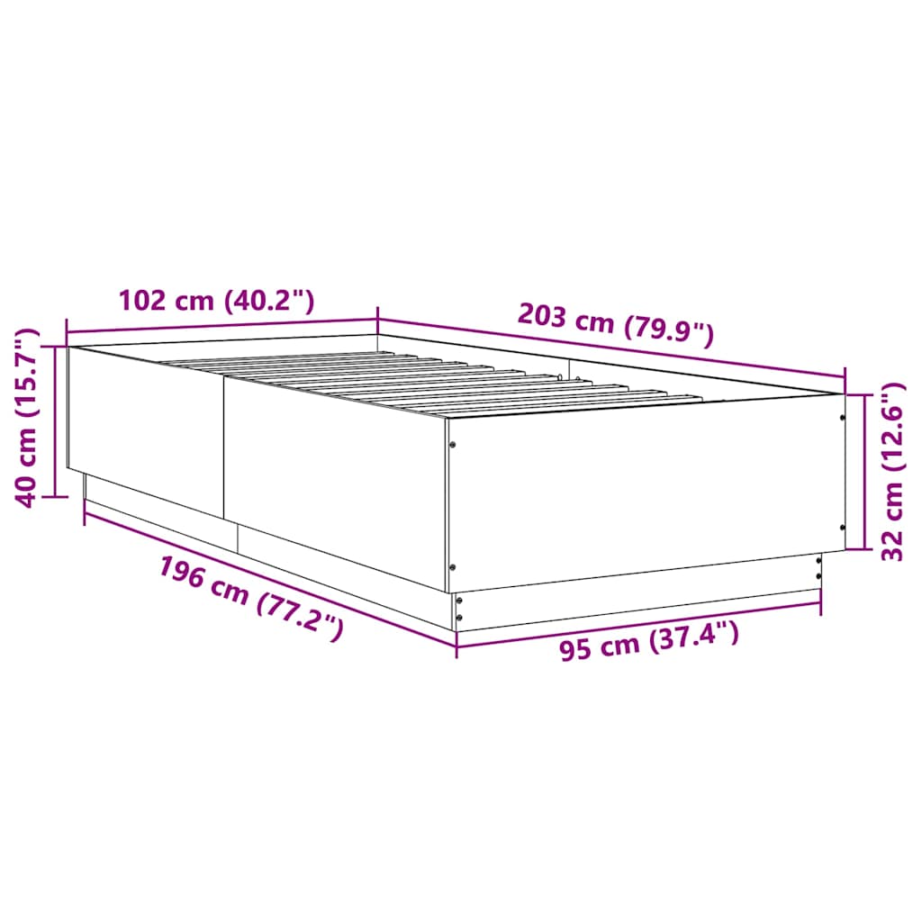 Giroletto Grigio Sonoma 100x200 cm in Legno Multistrato | homemem39