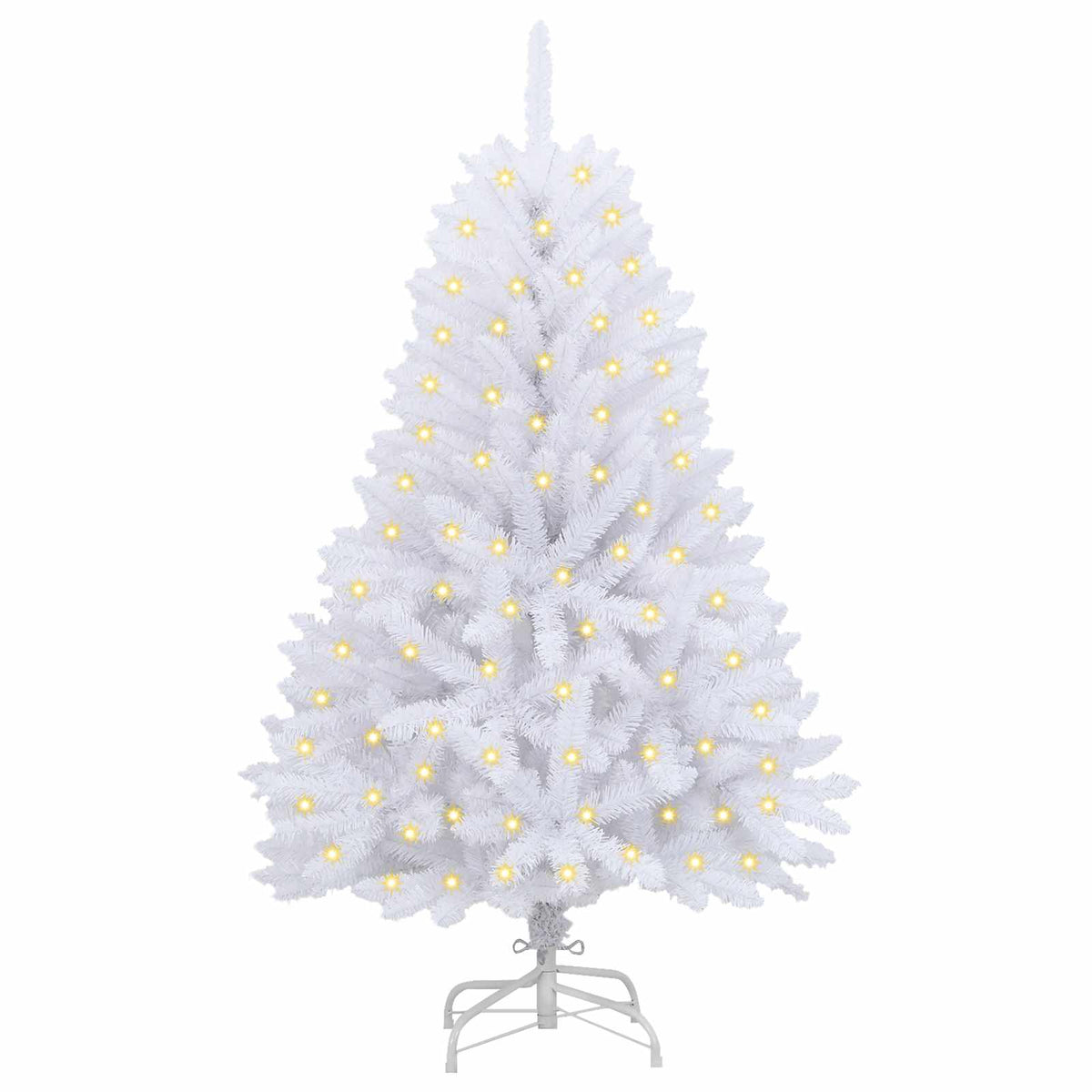 Albero di Natale artificiale Bianco 120 cm PVC e Metallo | homemem39