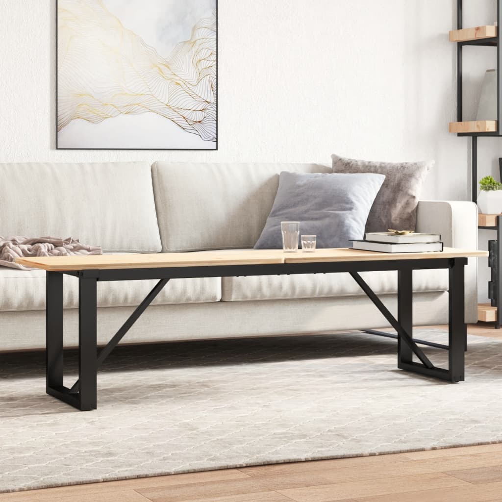 Telaio Gambe a O per Tavolino da Salotto 140x30x43cm in Acciaio | homemem39