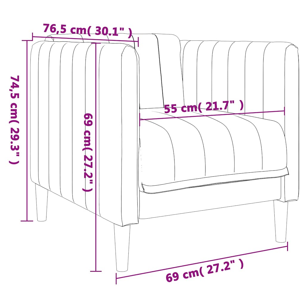 Set di Divani 3 pz Blu in Tessuto | homemem39