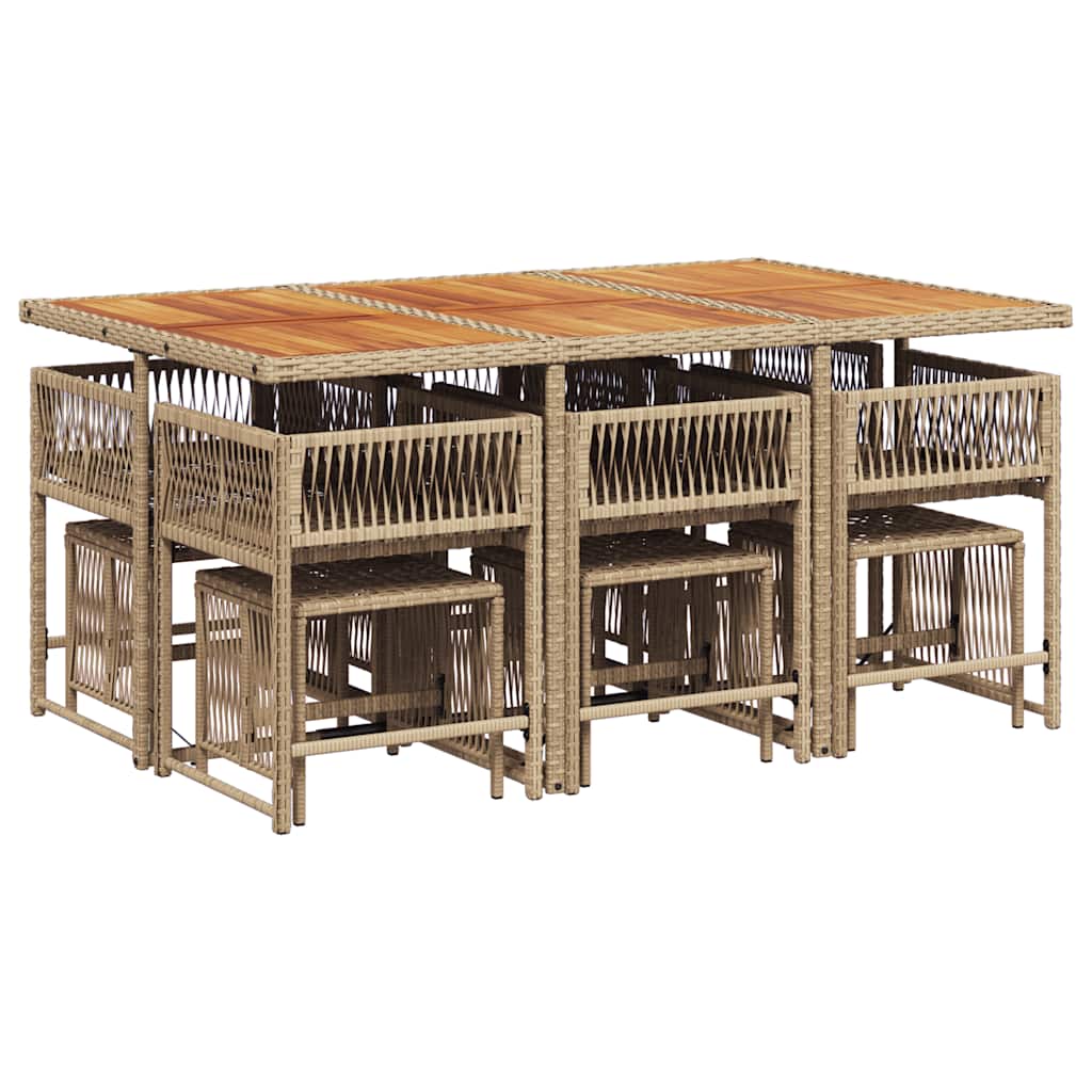 Set da Pranzo da Giardino 11 pz con Cuscini