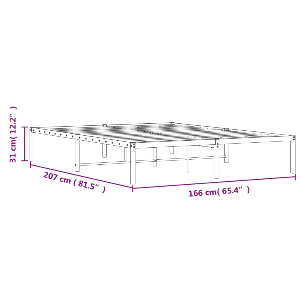 Giroletto in Metallo Nero 160x200 cm | homemem39