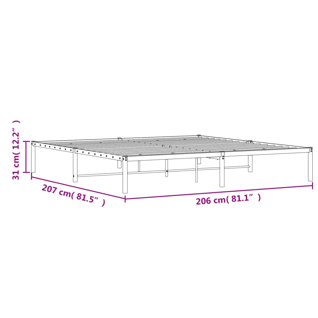 Giroletto in Metallo Nero 200x200 cm