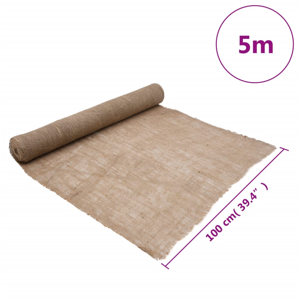 Rete da giardino in juta 100 cm x 5 m 180 gsm 100% Natural Jute