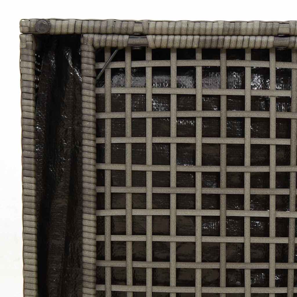 Scatola per Cuscini Grigio 50 x 50 x 50 cm polyrattan