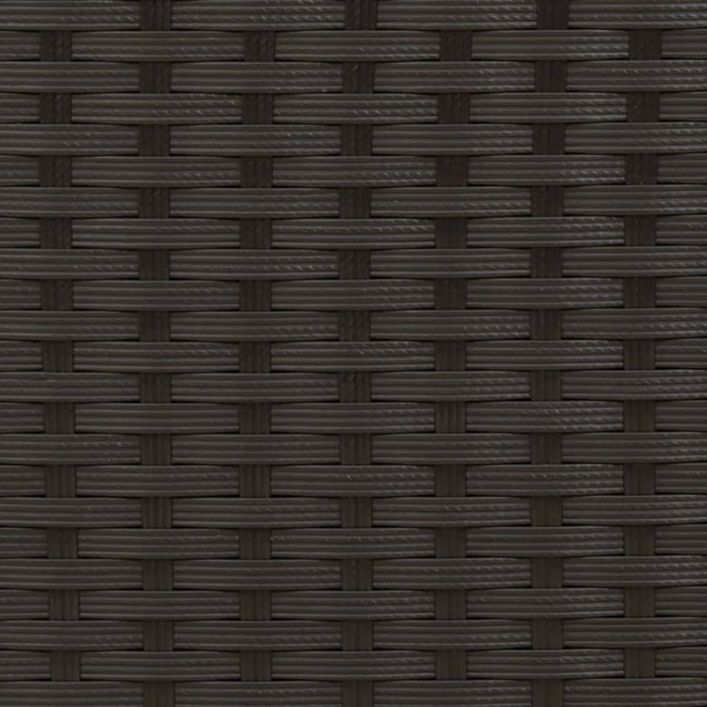 Lettino Prendisole Doppio Baldacchino e Cuscini Nero Polyrattan - homemem39