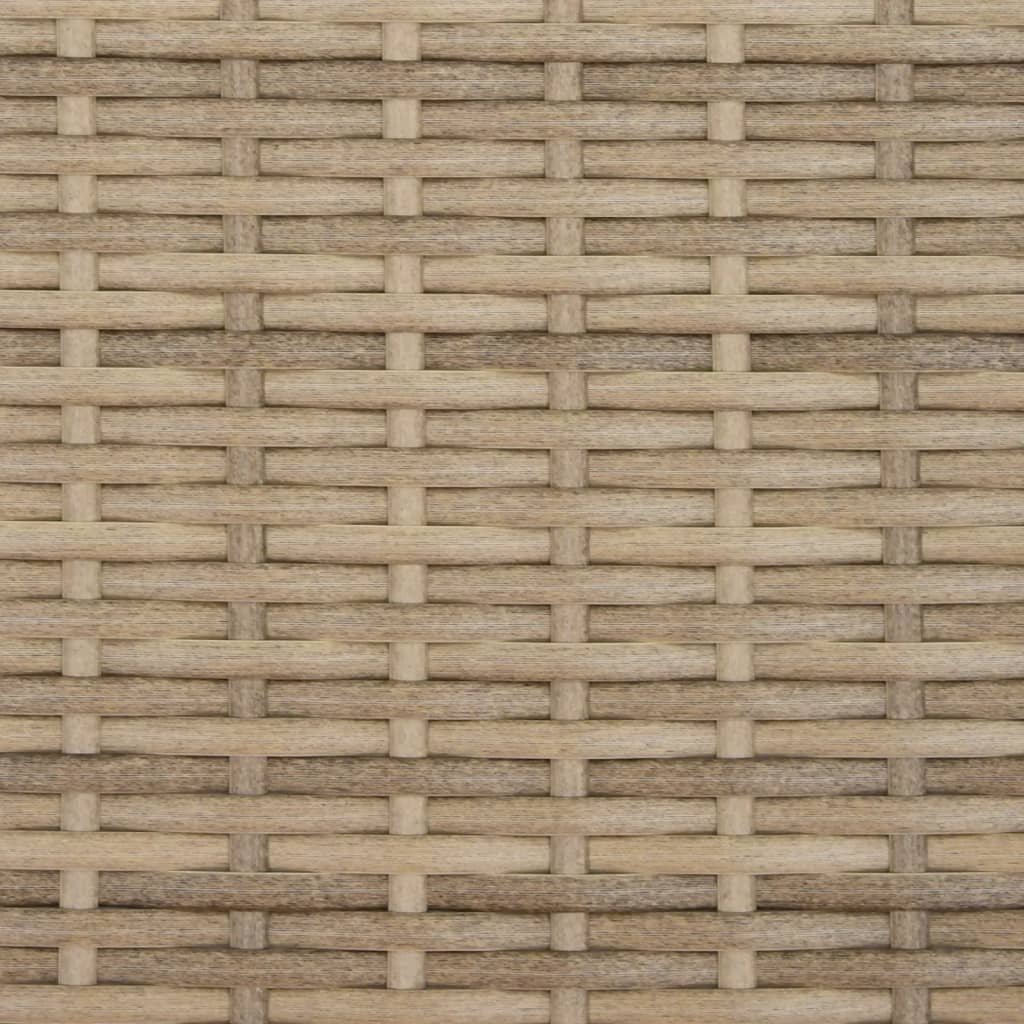 Divano Giardino 2Posti Ombrellone e Sgabelli Beige Polyrattan | homemem39