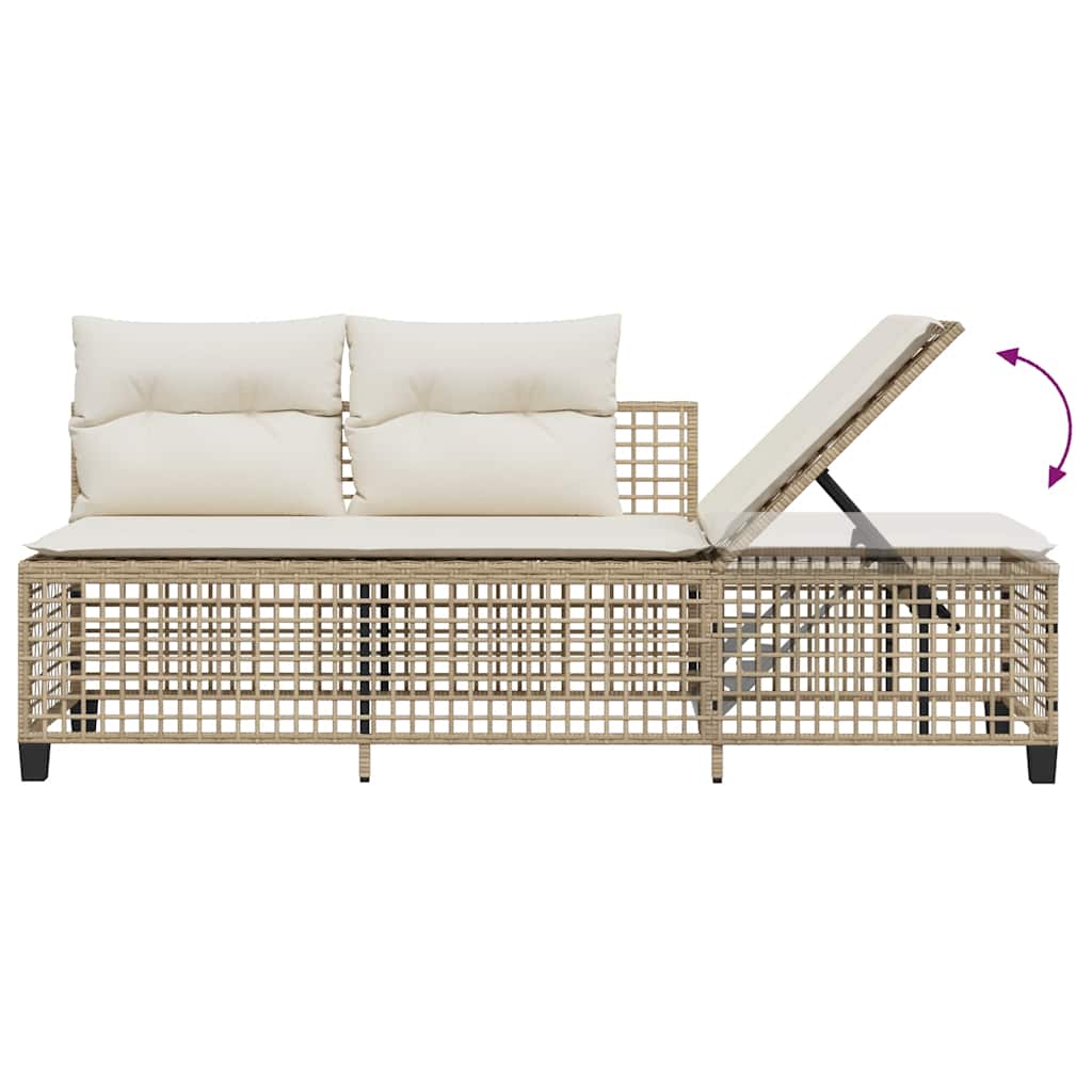Set Divano ad Angolo 3 pz con Cuscini Beige in Polyrattan | homemem39
