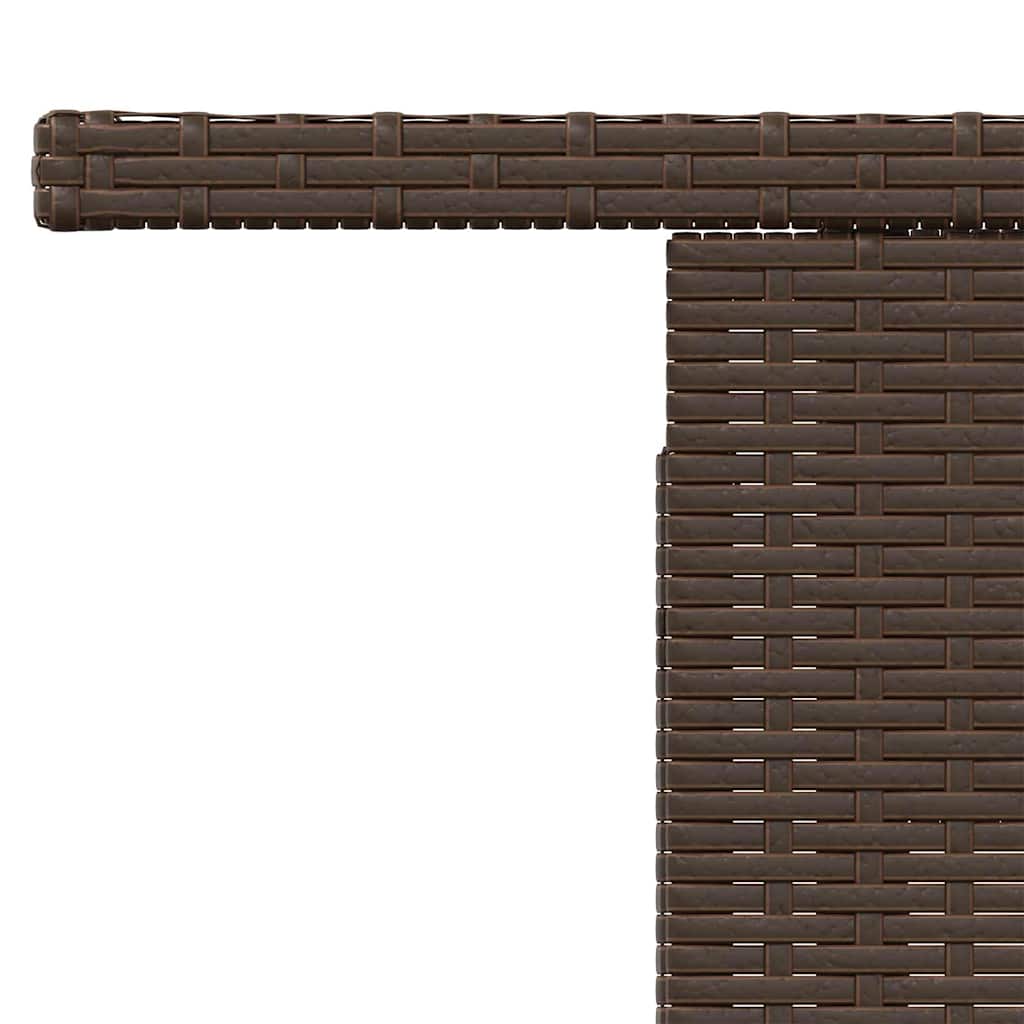 Tavolo da Giardino Piano Vetro Marrone 100x55x73 cm Polyrattan | homemem39