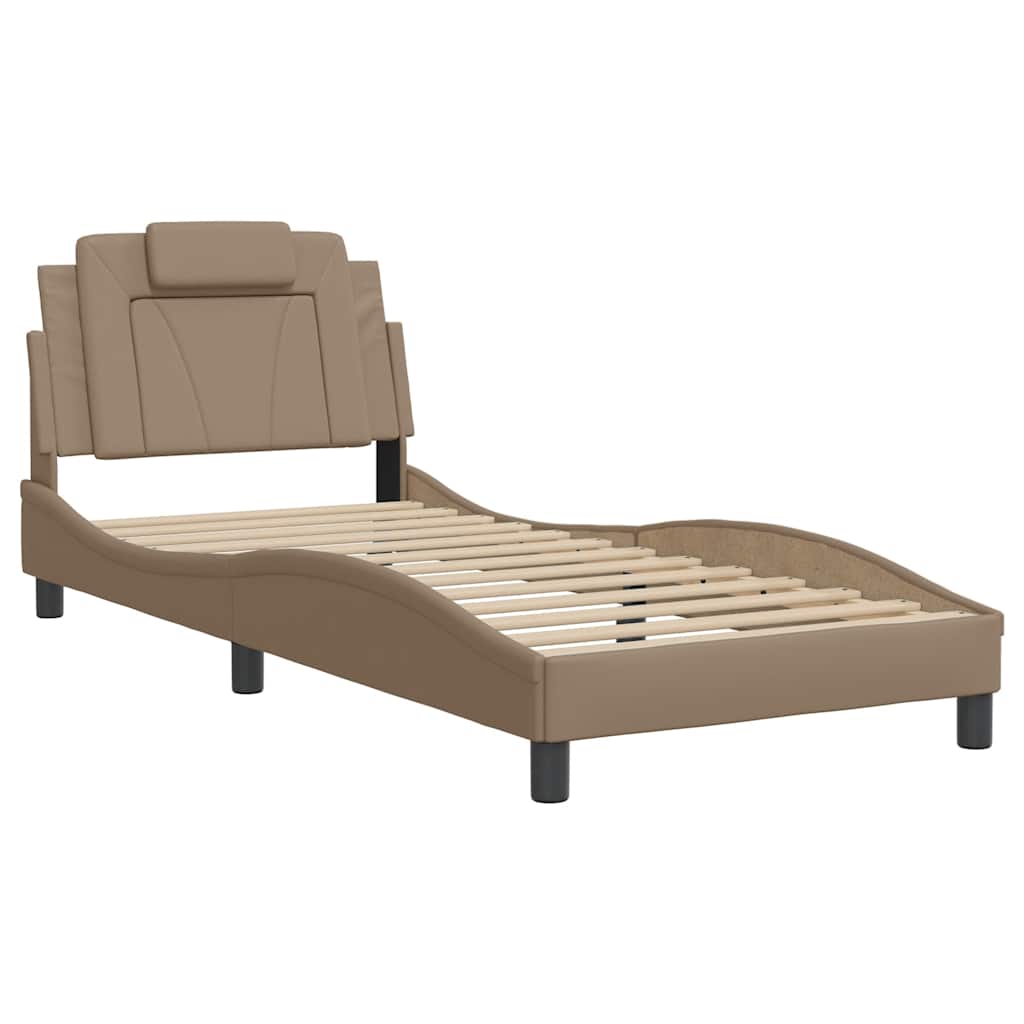 Giroletto Viana senza Materasso Cappuccino 90x190 cm in Similpelle | homemem39