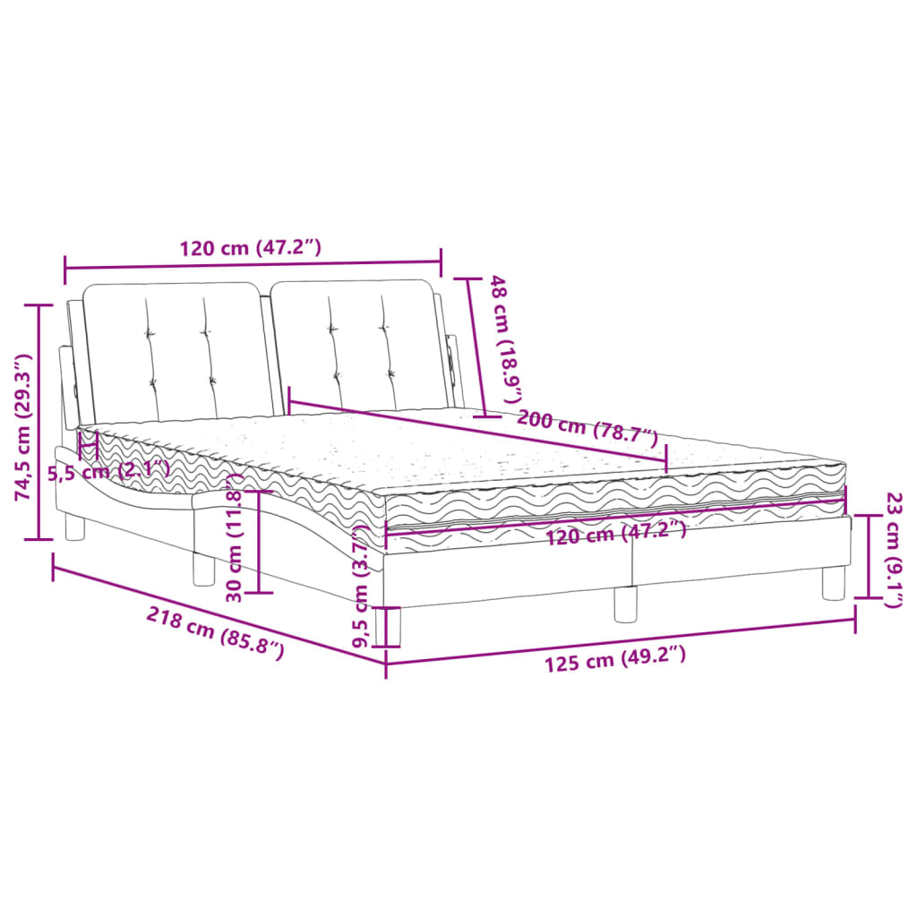 Giroletto senza Materasso Zadar Cappuccino 120x200cm Similpelle | homemem39