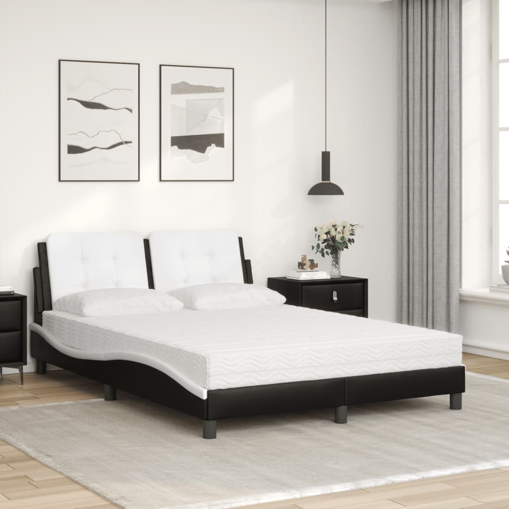 Giroletto senza Materasso Zadar Nero e Bianco 140x190 cm in Similpelle | homemem39