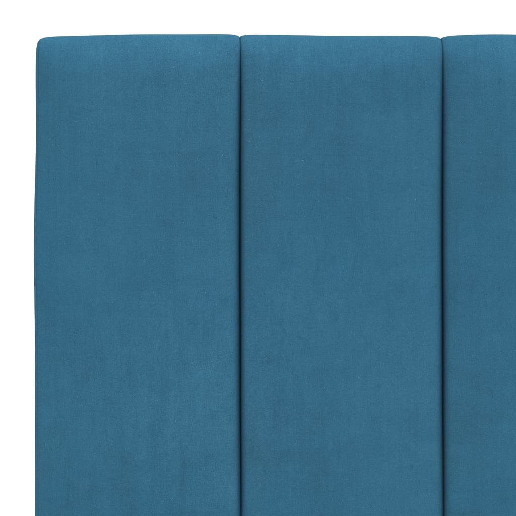 Giroletto con LED senza Materasso Hanko Blu 90x190 cm in Velluto | homemem39
