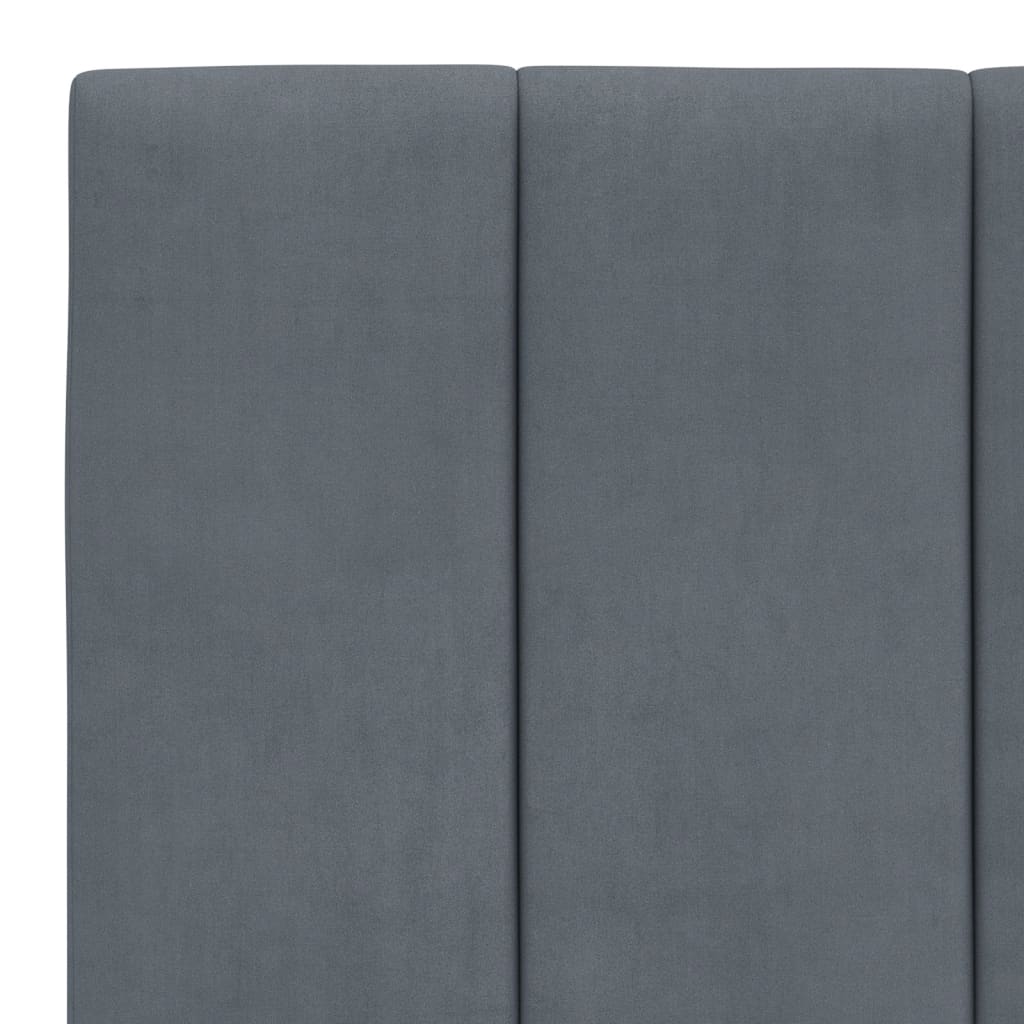Giroletto con LED senza Materasso Hanko Grigio Scuro 100x200 cm in Velluto | homemem39