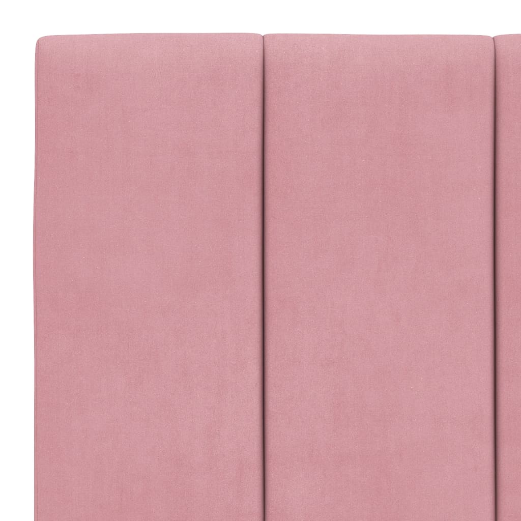 Giroletto con LED senza Materasso Hanko Rosa 100x200 cm in Velluto | homemem39