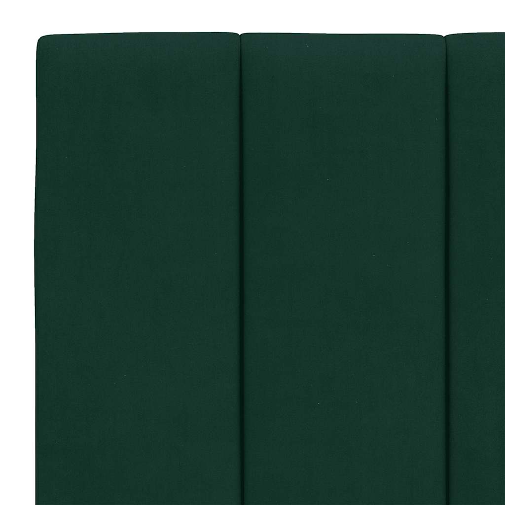 Giroletto con LED senza Materasso Hanko Verde Scuro 120x200 cm in Velluto | homemem39