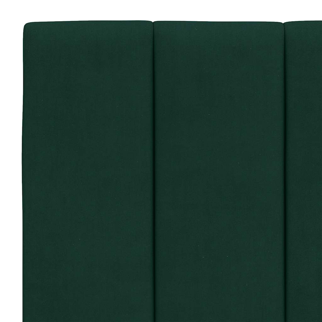 Giroletto con LED senza Materasso Hanko Verde Scuro 140x190 cm in Velluto | homemem39