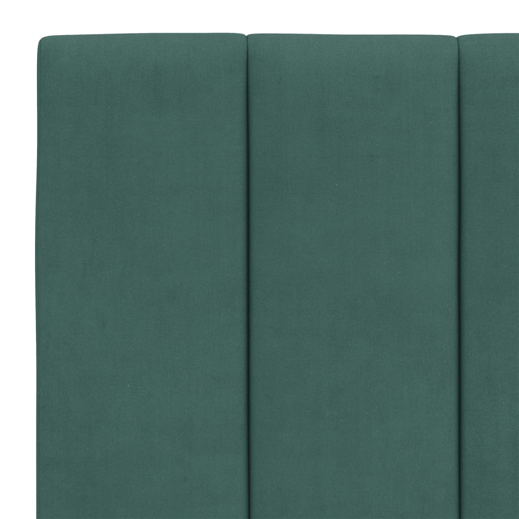 Giroletto con LED senza Materasso Hanko Verde Scuro 140x200 cm in Velluto | homemem39