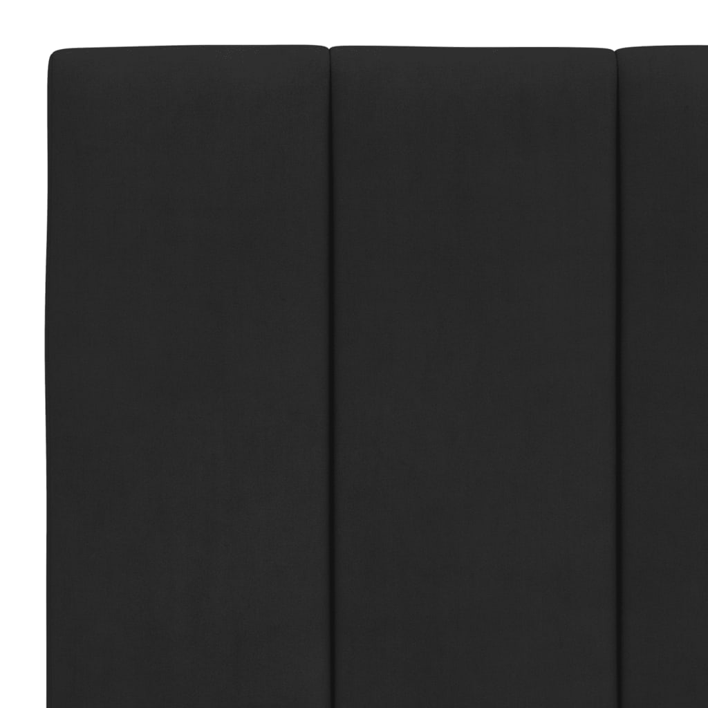 Giroletto con LED senza Materasso Hanko Nero 180x200 cm in Velluto | homemem39