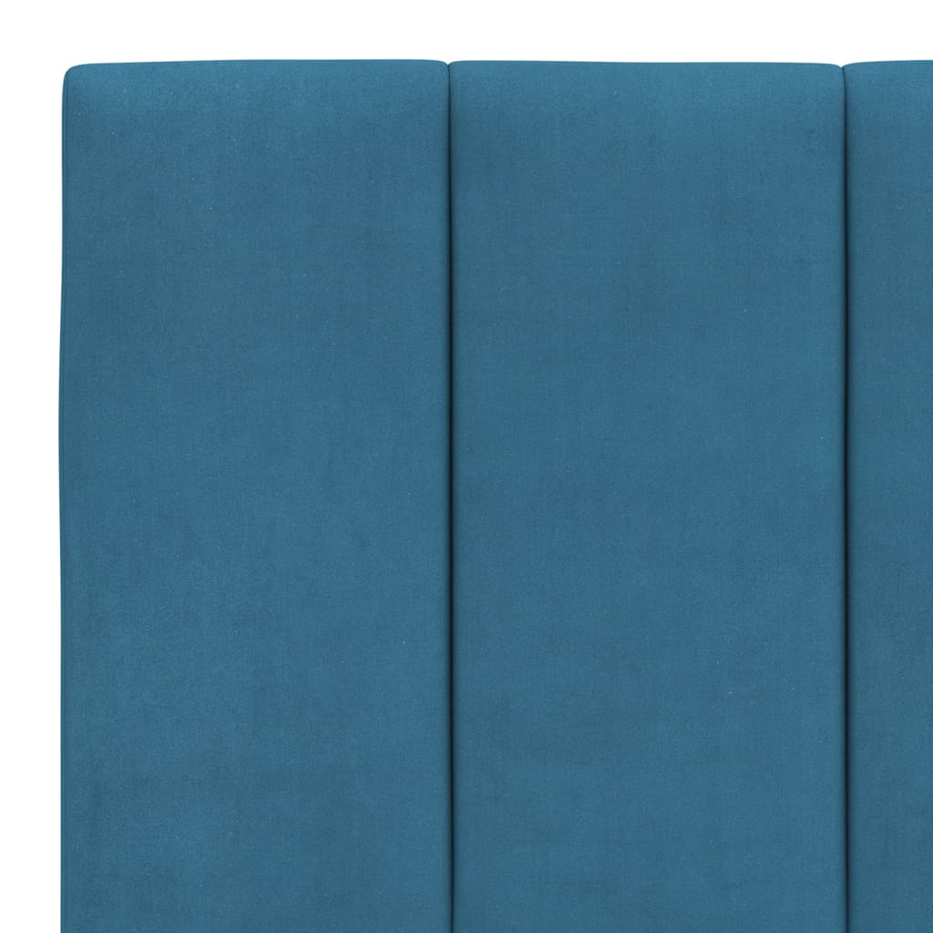 Giroletto con LED senza Materasso Hanko Blu 200x200 cm in Velluto | homemem39