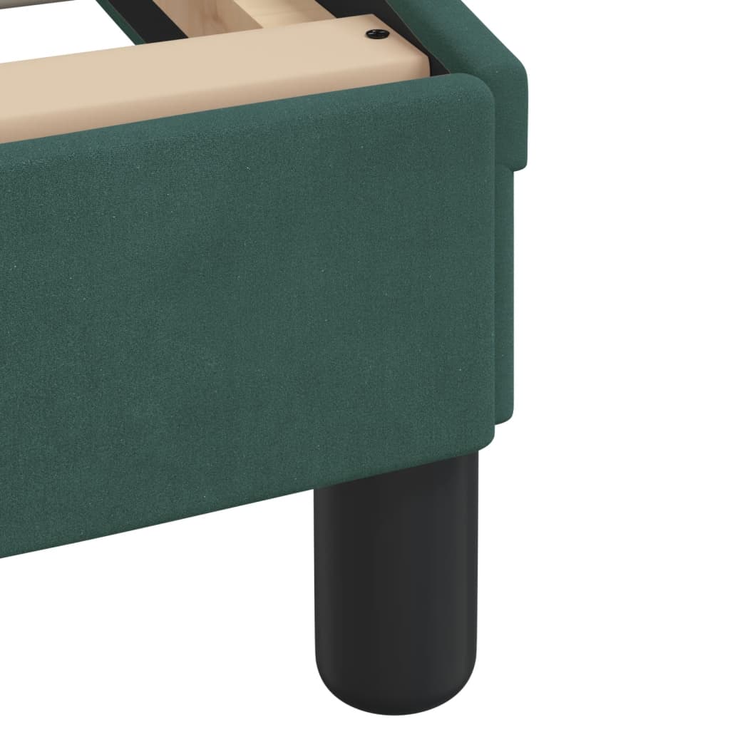 Giroletto con LED senza Materasso Verde Scuro 120x200 cm in Velluto | homemem39