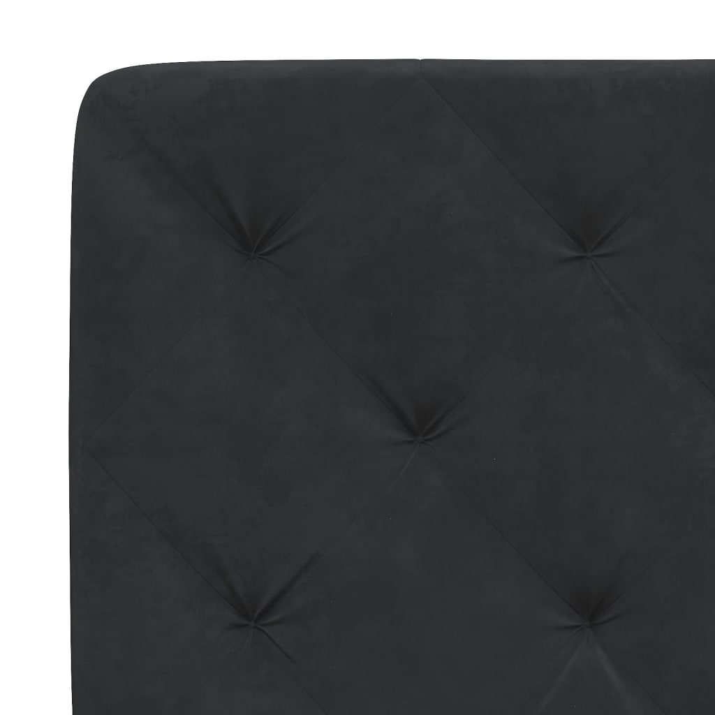 Giroletto con LED senza Materasso Nero 140x190 cm in Velluto | homemem39