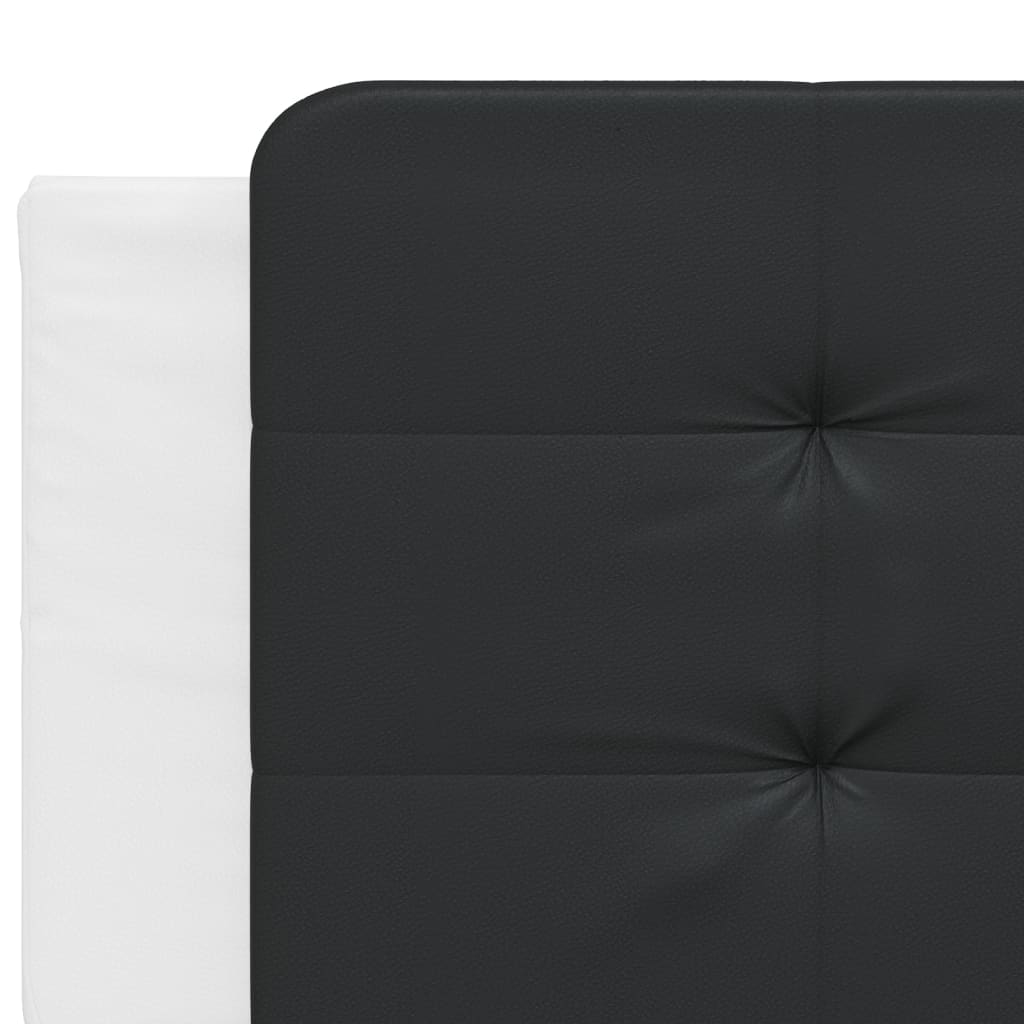Giroletto con LED senza Materasso Zadar Bianco e Nero 200x200 cm