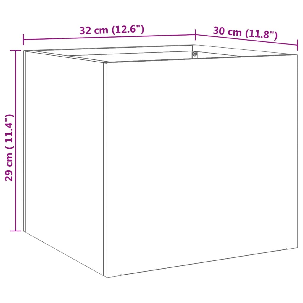 Fioriere 2 pz Argento 32x30x29 cm in Acciaio Inox | homemem39