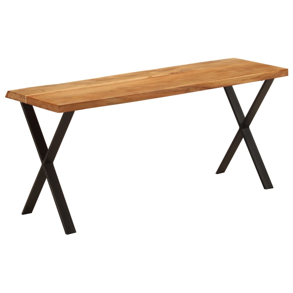 Panca con Bordi Vivi 105 cm in Legno Massello di Acacia