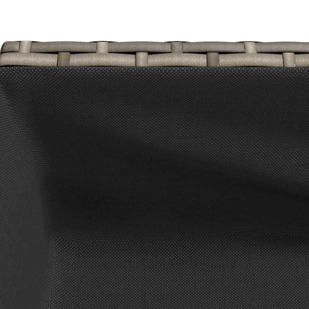 Fioriere Giardino con Ripiani 2pz Grigie 90x40x75cm Polyrattan