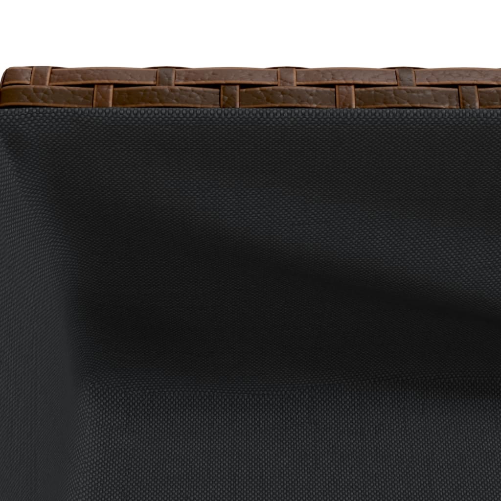 Fioriere Giardino con Ripiani 2pz Marroni 70x28x70cm Polyrattan