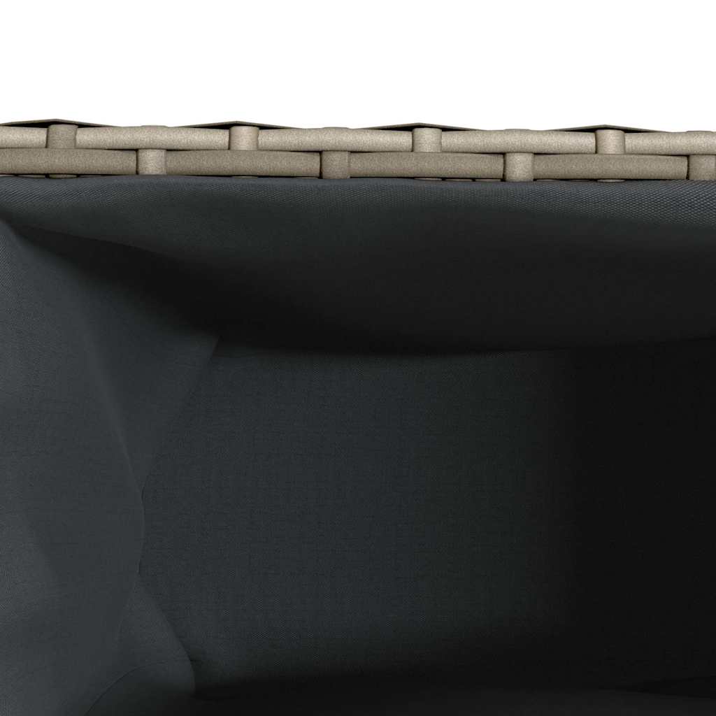 Fioriere da Giardino con 2 Vasi Grigie 90x20x40cm in Polyrattan | homemem39