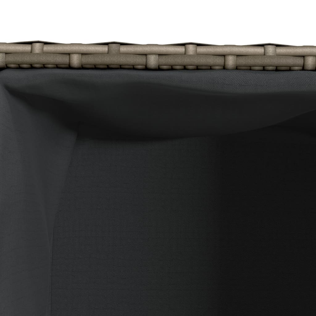 Fioriere da Giardino 2 pz Grigie 36x30x32 cm in Polyrattan