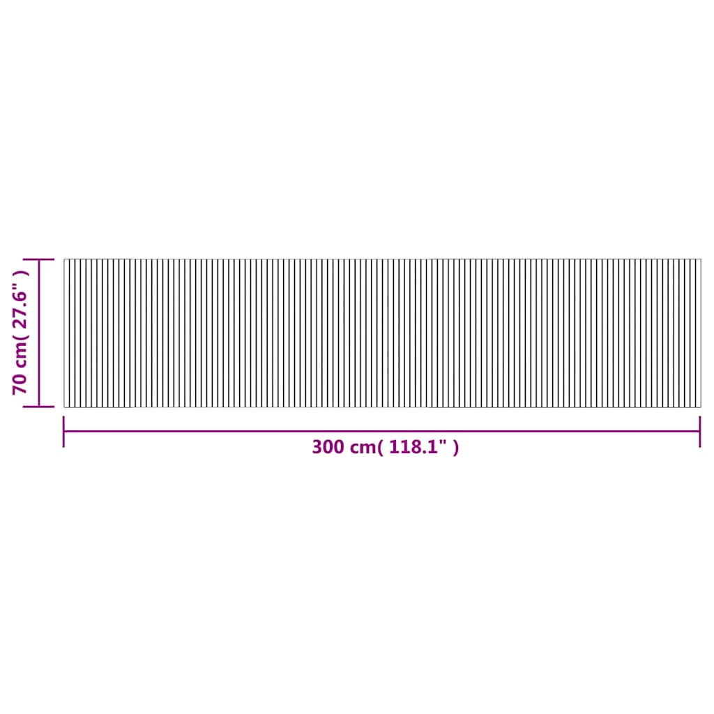 Tappeto Rettangolare Marrone 70x300 cm in Bambù | homemem39
