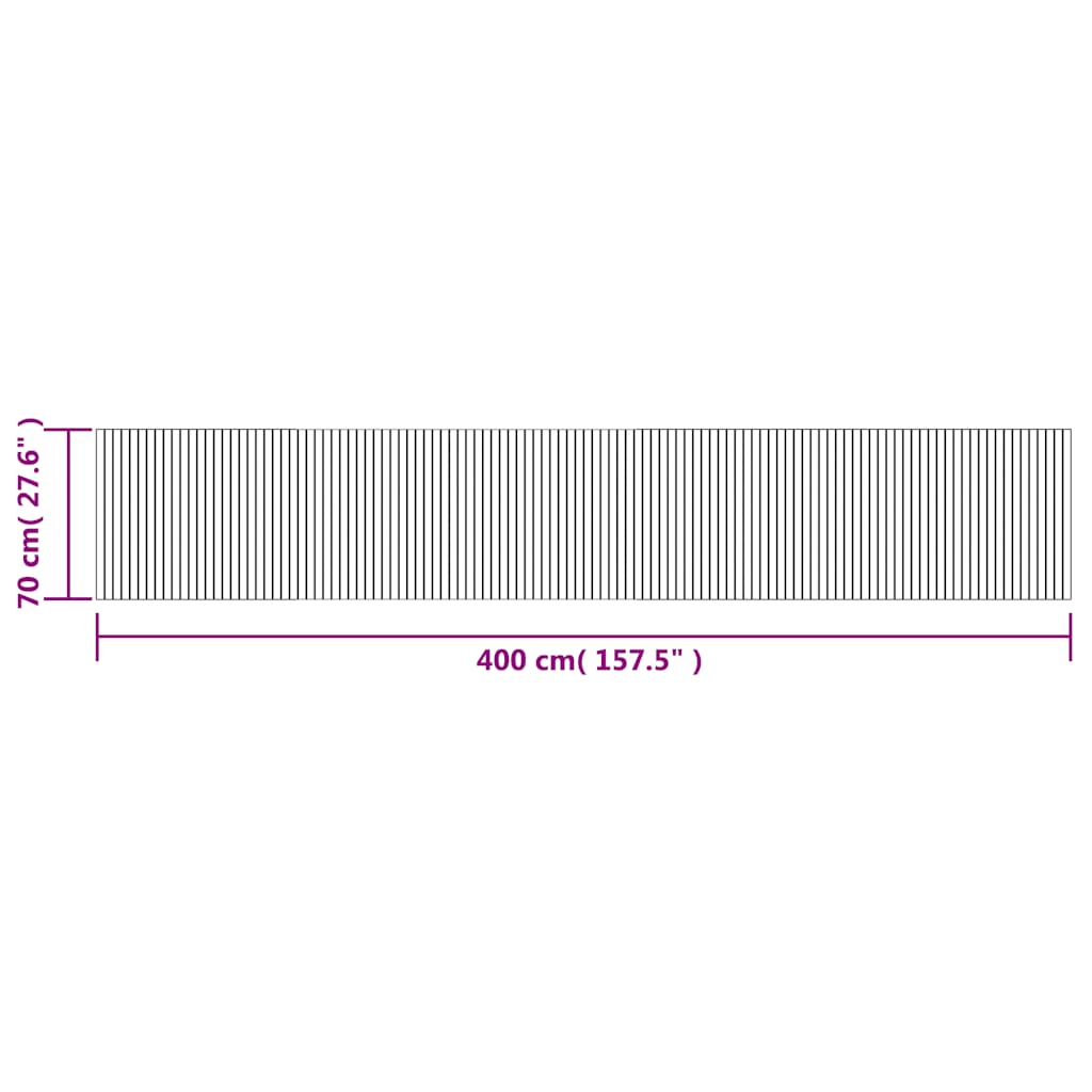 Tappeto Rettangolare Marrone 70x400 cm in Bambù | homemem39