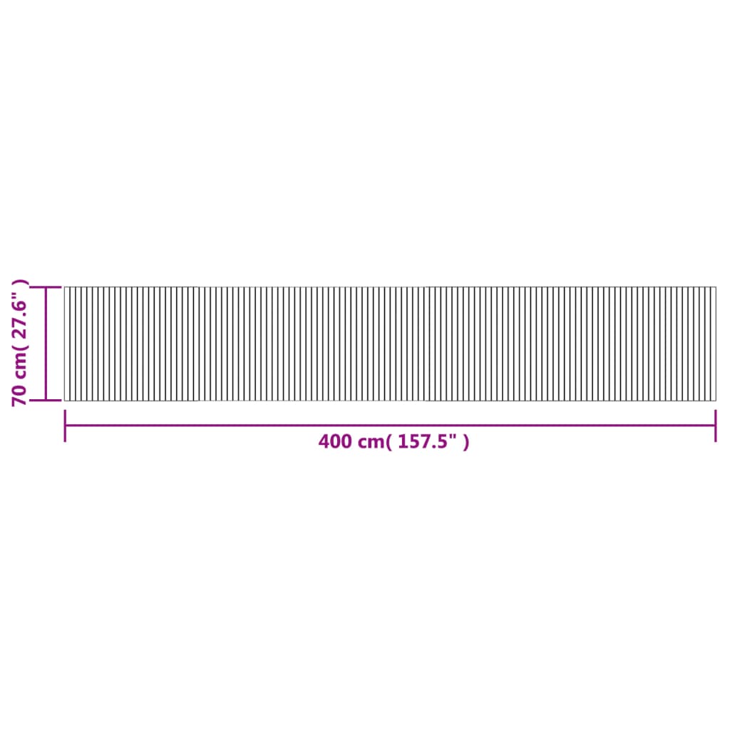 Tappeto Rettangolare Natura Chiaro 70x400 cm in Bambù | homemem39
