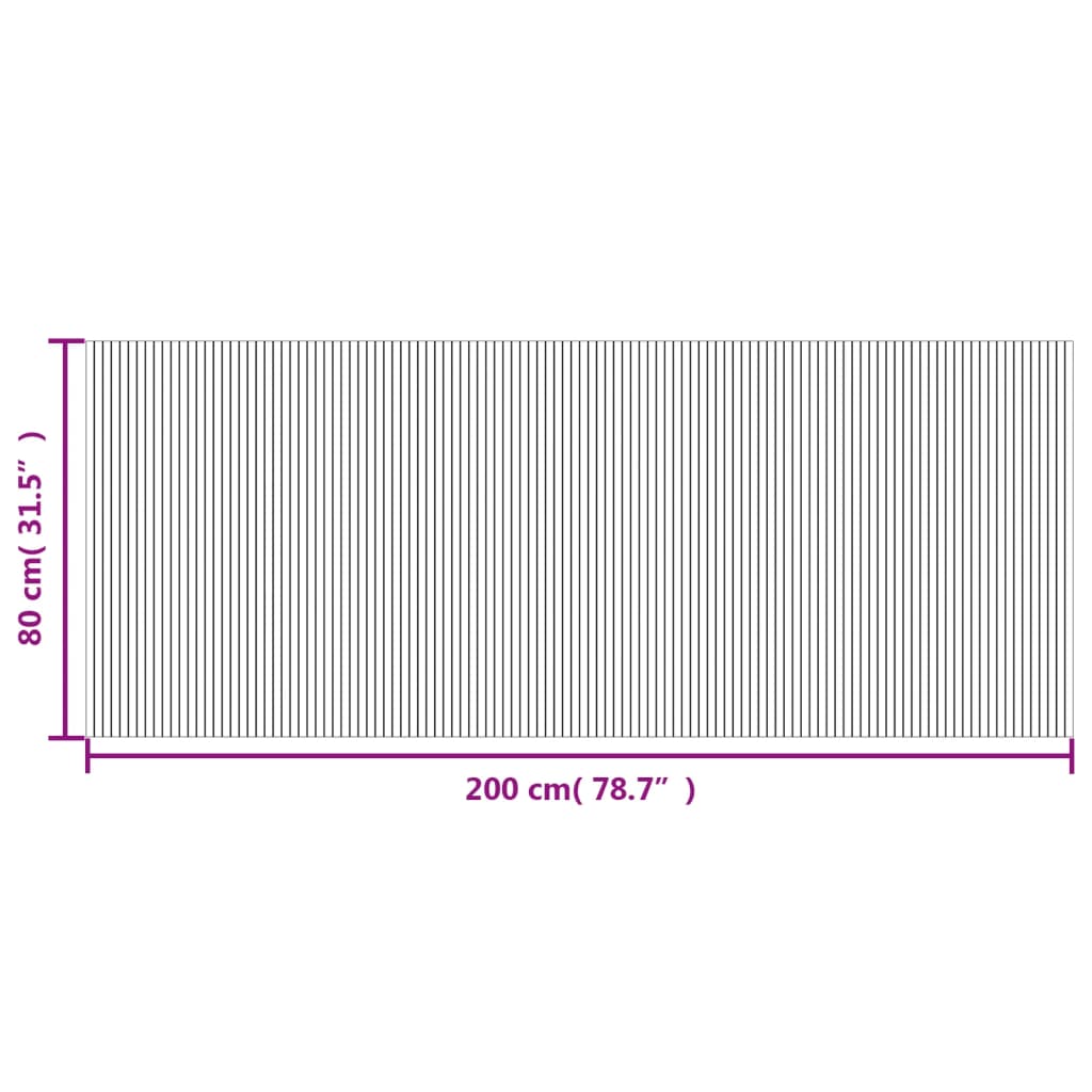 Tappeto Rettangolare Grigio 80x200 cm in Bambù | homemem39
