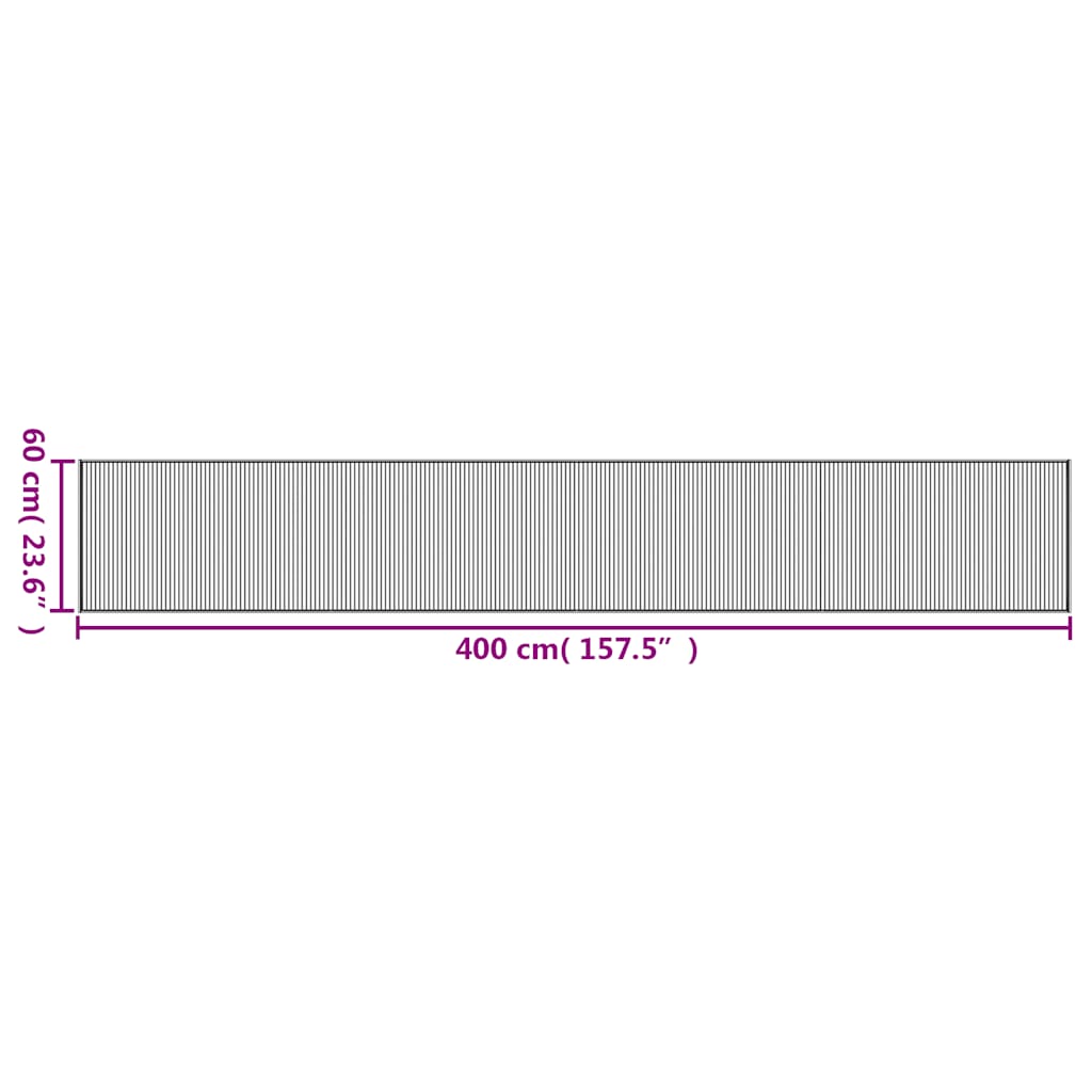 Tappeto Rettangolare Marrone 60x400 cm in Bambù | homemem39