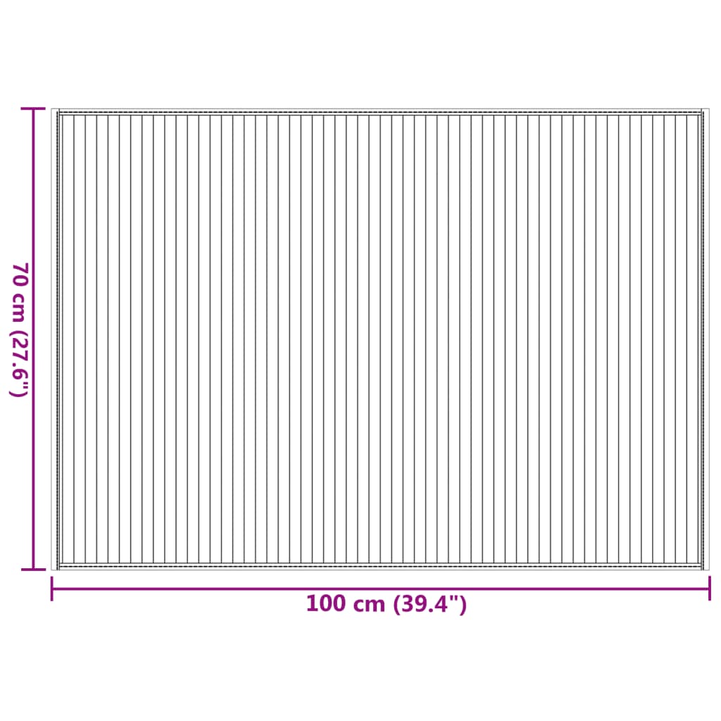 Tappeto Rettangolare Natura Chiaro 70x100 cm in Bambù | homemem39