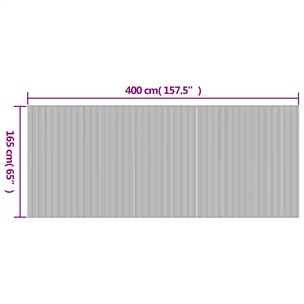 Divisorio Ambienti Marrone Larghezza 400 cm Altezza 165 cm in Bambù | homemem39