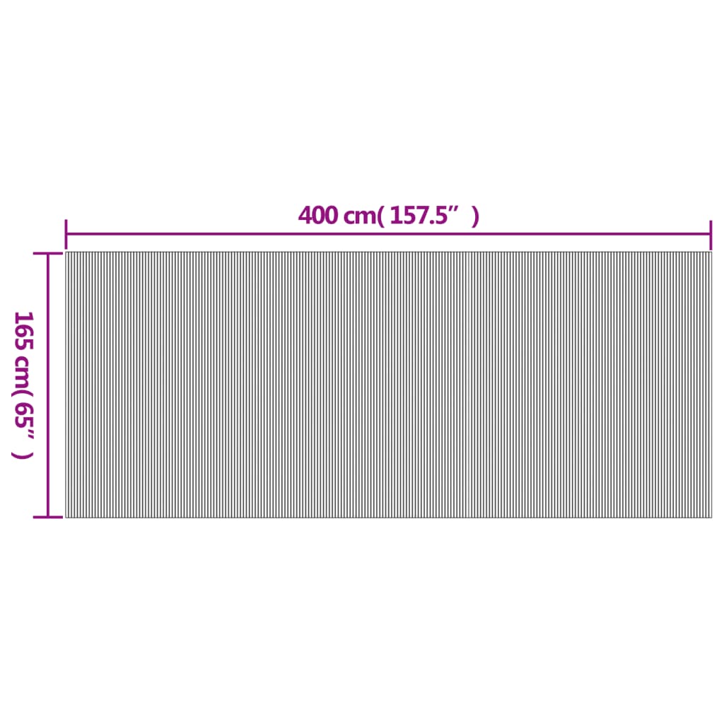 Divisorio Ambienti Grigio Larghezza 400 cm Altezza 165 cm in Bambù | homemem39