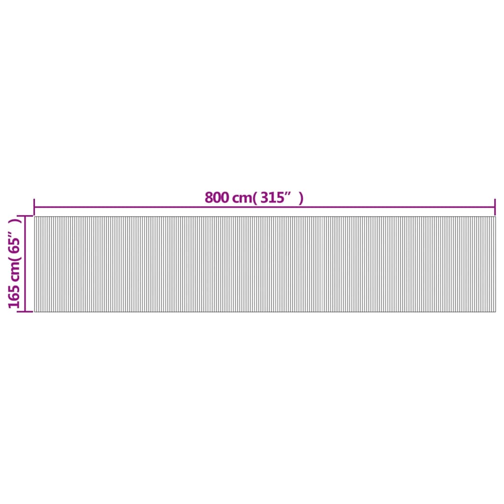 Divisorio Ambienti Marrone Scuro Larghezza 800 cm Altezza 165 cm in Bambù | homemem39