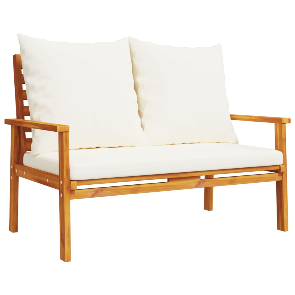 Set da Giardino con Cuscino in Legno Massello di Acacia | homemem39